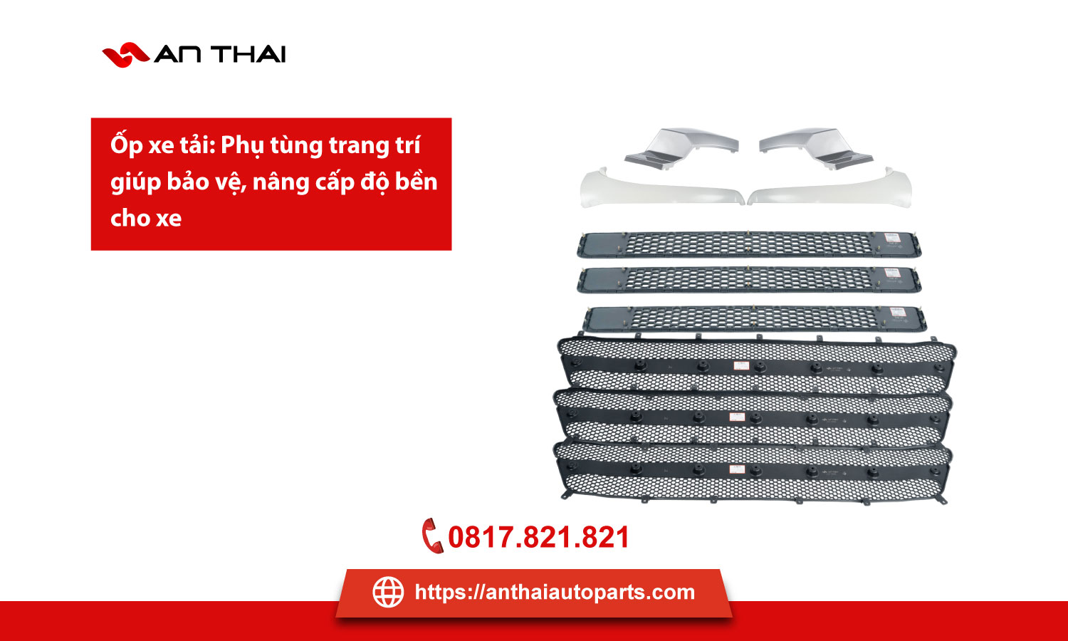 Ốp xe tải: Phụ tùng trang trí giúp bảo vệ, nâng cấp độ bền cho xe