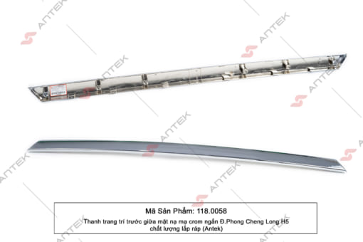 1180058 - Thanh trang trí trước giữa mặt nạ mạ crom ngắn Chenglong H5 Antek chất lượng loại 1