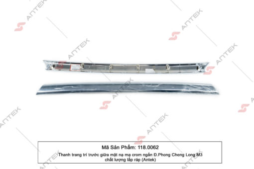 1180062 - Thanh trang trí trước giữa mặt nạ mạ crom ngắn Chenglong M3 Antek chất lượng loại 1