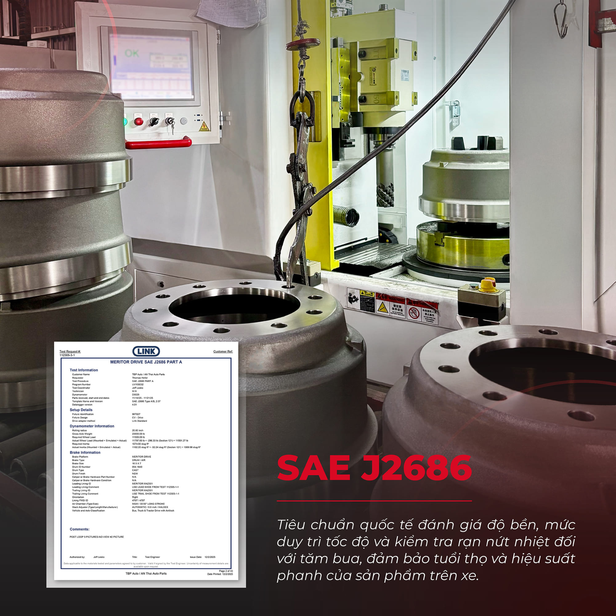 SAE J2686 - Khẳng định độ bền và khả năng chống rạn nứt nhiệt